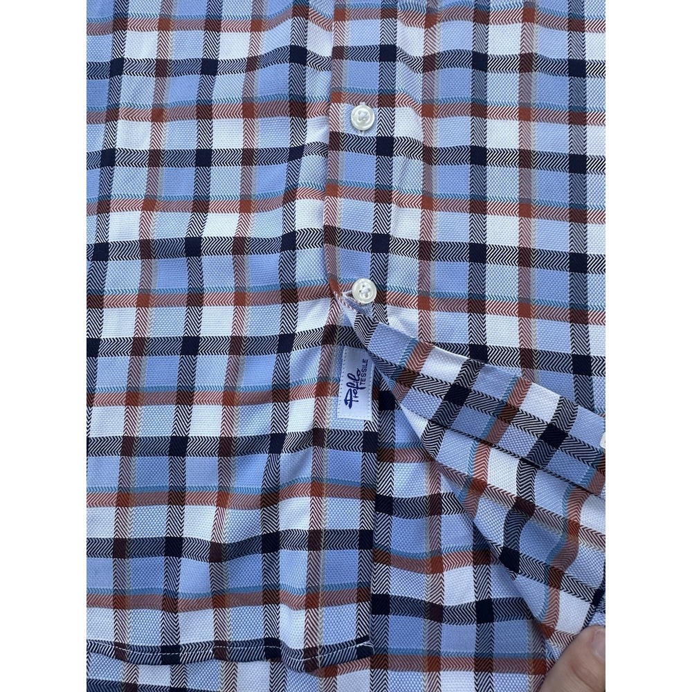 Egara Shirt Mens Slim Fit Check Cotton Non-Iron Flip Cuff Button Up Large
0251 - Picture 3 of 13